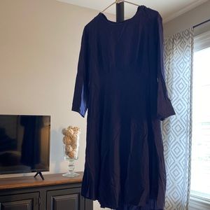 Blue Maternity Long Sleeve Lightweight Dress